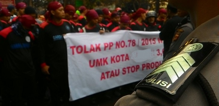 ilustrasi demo buruh