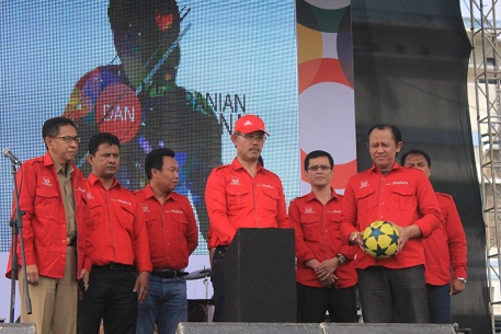 Peluncuran logo baru Dispora. (ferry)