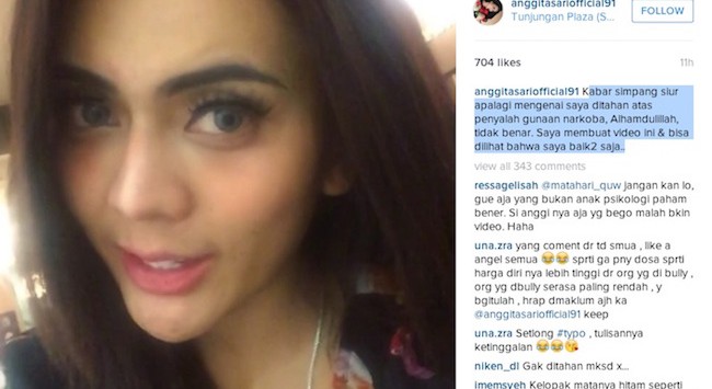 Anggita Sari. FOTO: instagram