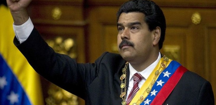 Presiden Venezuela Nicolas Maduro saat menyampaikan pidato kenegaraan kenaikan harga BBM. Foto: AFP