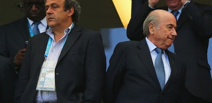 Michel Platini dan Sepp Blatter 