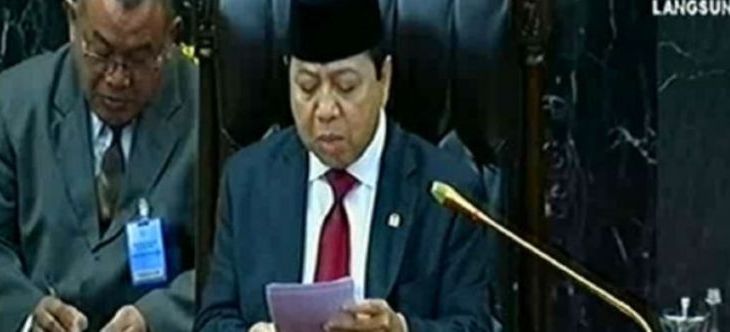 Ketua DPR RI Setya Novanto. Foto: Screenshot TV  Parlemen. 