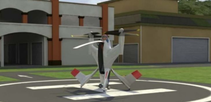 Pesawat listrik Vertical Take-off and Landing on-demand (VTOL).