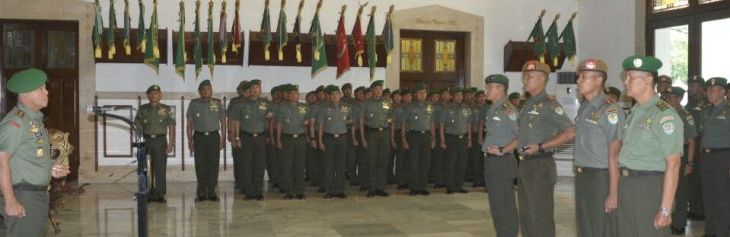 Pangdam III/Siliwangi Mayjen TNI M. Herindra memimpin Upacara Laporan Korps Kenaikan Pangkat