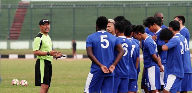 Persib saat dalamsesi latihan persiapan pertandingan Liga 1 2017 (Ramdhani)