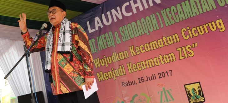 Wakil Gubernur Jawa Barat Deddy Mizwar menghadiri peluncuran Forum ZIS Kecamatan Cicurug Sukabumi