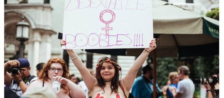 Go Topless Parade Wanita Bertelanjang Dada (Foto: Getty Image)