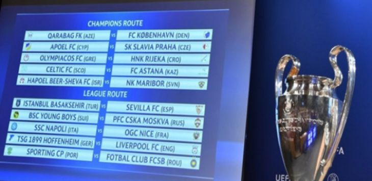 Hasil undian playoff Liga Champions (UEFA)