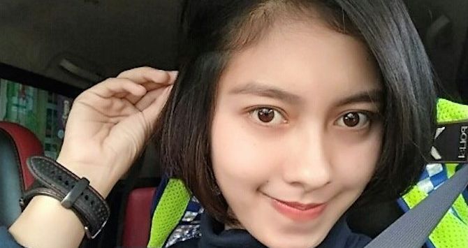 Bripda Mia saat tak mengenakan seragam Polisi. (instagram)