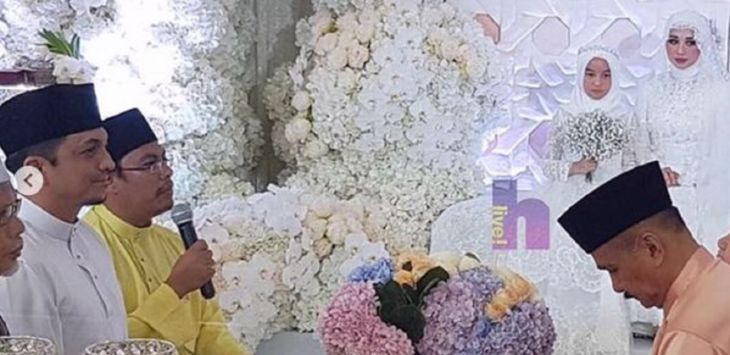 Suasana akad nikah Laudya Cynthia Bella dan Engku Emran. Foto Instagram @makrumpita