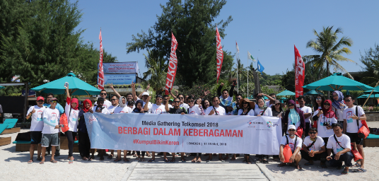 Peserta Media Gathering Telkomsel 2018  yang berlangsung pada 11-13/5 di Lombok, NTB.