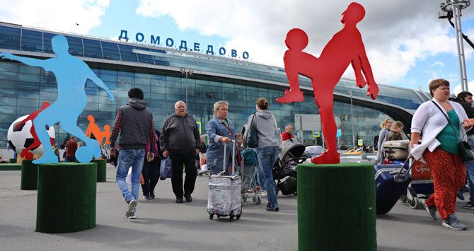 Nuansa Piala Dunia 2018 di Bandara Rusia