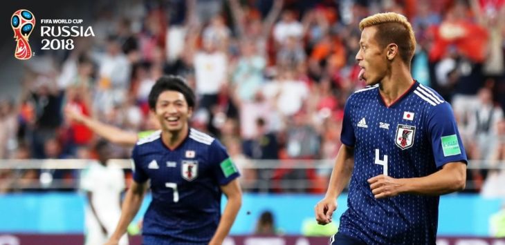 Jepang bermain imbang 2-2 dengan Senegal di fase Grup H Piala Dunia 2018 (@fifaworldcup/twitter)