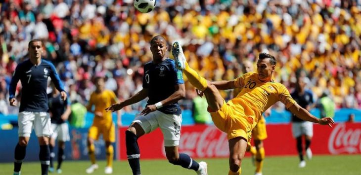 Laga Prancis Vs Australis. (Foto: Toru Hanai/Reuters)