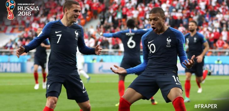 Kylian Mbappe menjadi pahlawan kemenangan Prancis atas Peru setelah mencetak gol satu-satunya (@fifaworldcup/twitter)