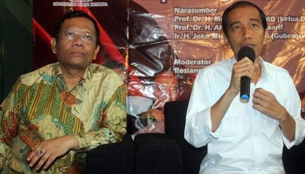 Joko Widodo dan Mahfud MD.