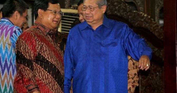 Pertemuan Susilo Bambang Yudhoyono (SBY) dan Prabowo Subianto. Foto:jawapos