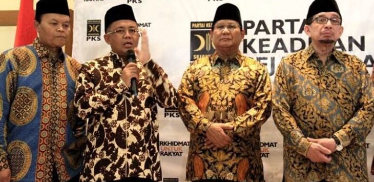 Prabowo Subianto bersama elit PKS