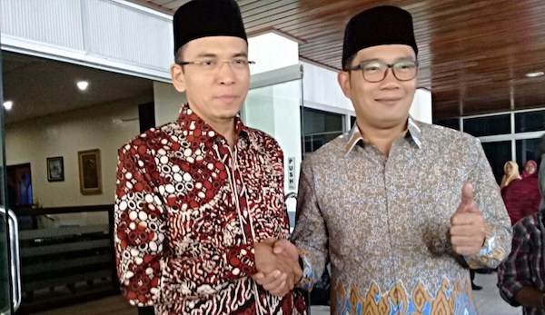 Walikota Bandung, Ridwan Kamil bersama Gubernur NTB, Muhammad Zainul Majdi. 