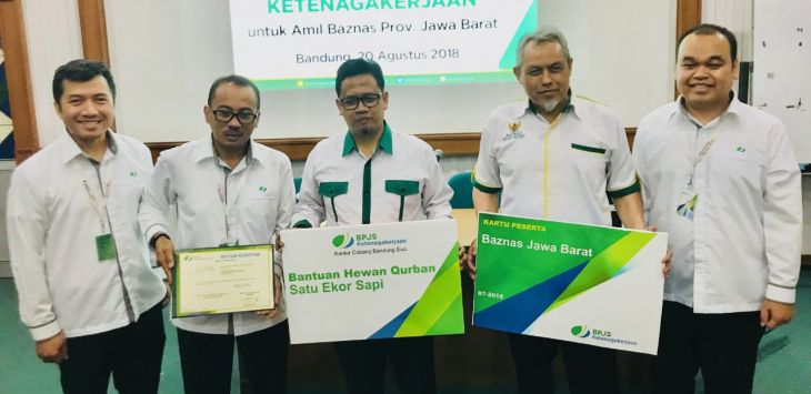 Baznas Provinsi Jawa Barat bersama BPJS Ketenagakerjaan Badan Penyelenggara Jaminan Sosial Ketenagakerjaan Cabang Bandung Suci perkuat kerjasama perluasan peserta.