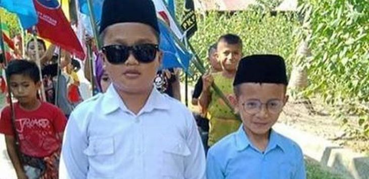 Foto viral Prabowo-Sandiaga junior. Foto:detikcom