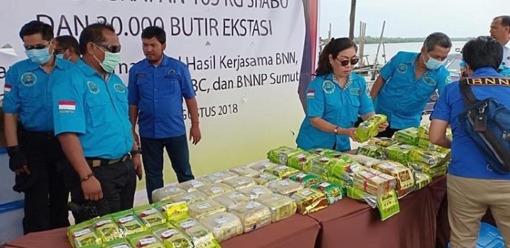 Barang bukti sabu dan ekstasi milik anggota DPRD NasDem. Foto:detikcom