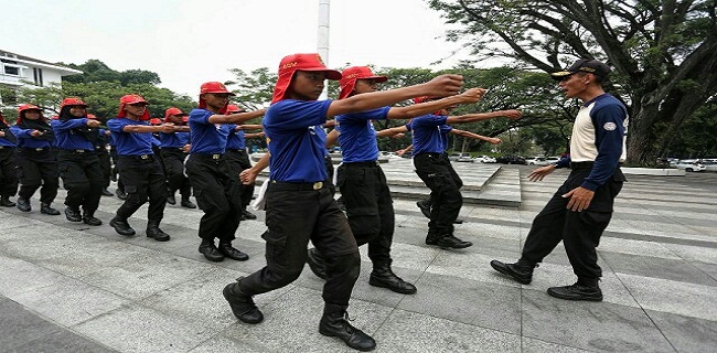 Paskibraka Kota Bandung saat berlatih. Foto rmoljabar