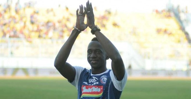 Gelandang Arema FC Makan Konate. Foto:viva