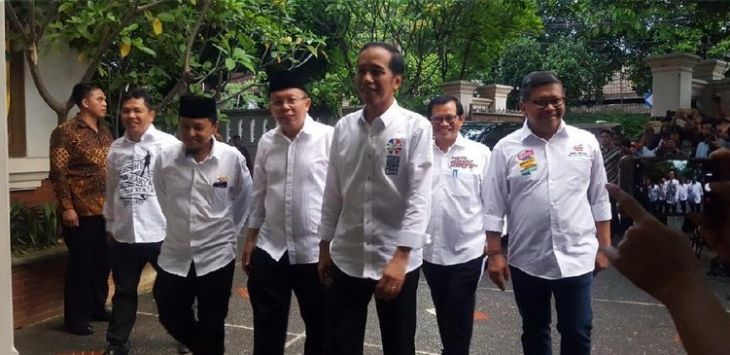 Presiden Jokowi tiba di Posko Cemara. Foto:detikcom