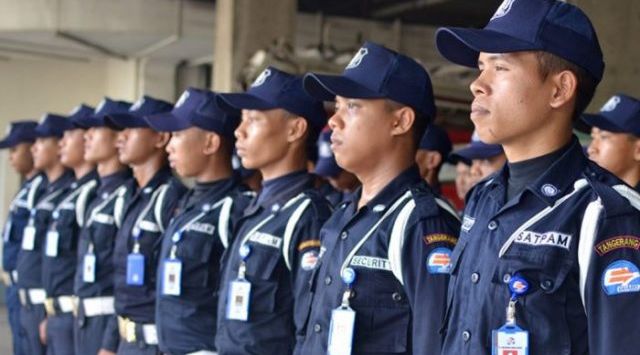 BERSIAP : Sejumlah peserta dari Satuan Pengamanan (Satpam) bersiap mengikuti pelatihan. (ist)