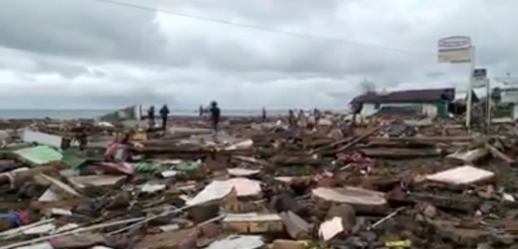 Tsunami Lampung di Desa Waymuli Induk, Kecamatan Rajabasa, Lampung Selatan