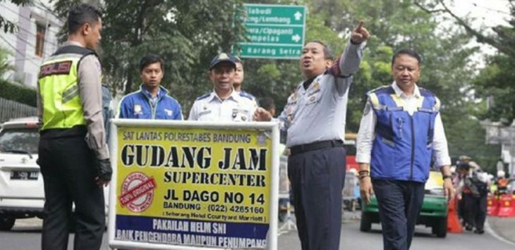 Jalan Sukajadi mulai uji coba rekayasa selama sepekan kedepan.