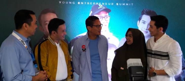 Sandiaga S. Uno yang menjadi keynote speaker di ajang 'Bandung YES 2019' saat mengisi acara. Foto:Istimewa