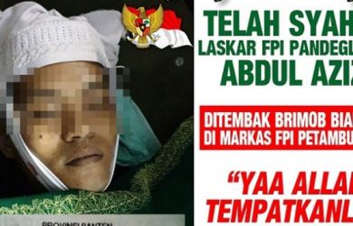 Laska FPI tewas tertembak di Petamburan