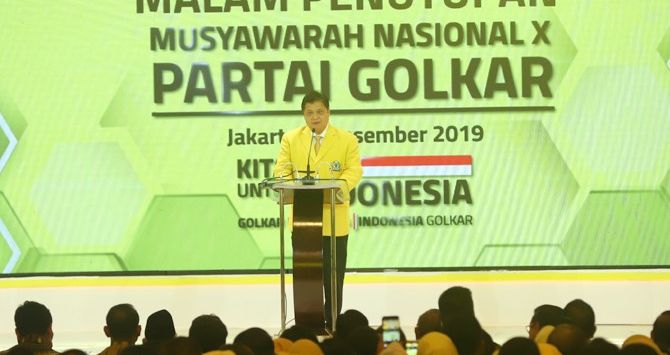 Ketua Umum Partai Golkar Airlangga Hartarto. (Dery Ridwansah/JawaPos.com)