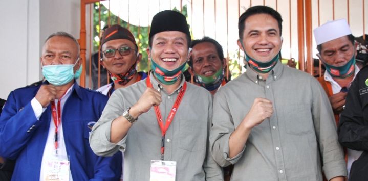 PILBUP : Calon Bupati Bandung dari PKB, Dadang Supriatna dan Calon Wakil Bupati Bandung dari Nasdem, Sahrul Gunawan