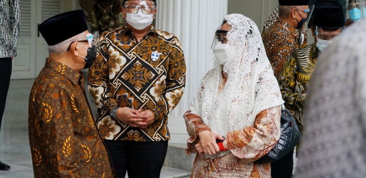 PELANTIKAN : Ketua DPR RI Puan Maharani menghadiri Pelantikan Pengurus Pusat Masyarakat Ekonomi Syariah 2021 – 2024 di Istana Wakil Presiden RI, Senin (22/3/2021) (foto: DOK. DPR RI)