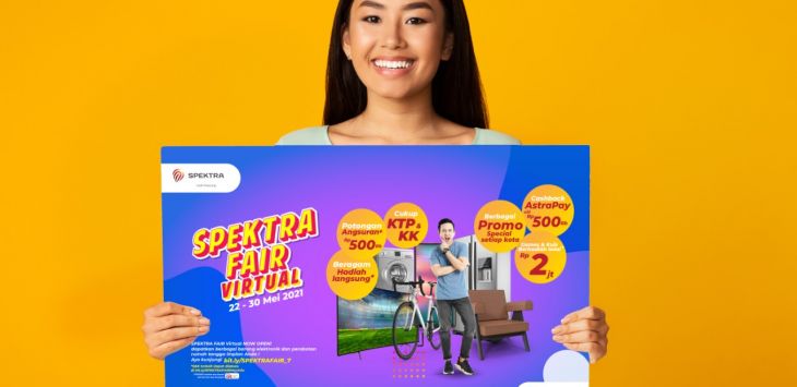 SPEKTRA FAIR pada bulan Mei akan hadir di 27 kota besar di Indonesia dengan beragam promo dan hadiah menarik yang ditawarkan khusus untuk seluruh pelanggan FIFGROUP. Setiap kota akan memiliki promo spesialnya masing-masing. Beragam keuntungan bisa didapatkan hanya dengan melakukan transaksi di SPEKTRA FAIR Virtual. (ILUSTRASI)