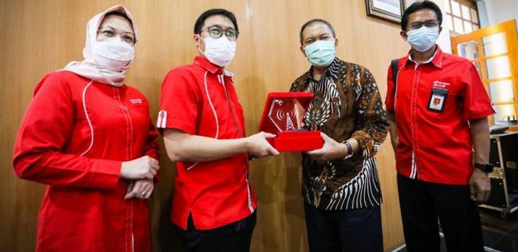 Kunjungan Telkomsel ke Pemkot Bandung diterima langsung oleg Walikota Bandung Oded M Danial, Jumat, (21/5/2021).Foto:Dok Telkomsel