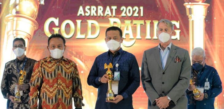 BPJAMSOSTEK meraih rating Gold tiga kali secara berturut-turut dalam Laporan Keberlanjutan (Sustainability Report) tahun 2020 pada kegiatan Asia Sustainability Reporting Rating 2021 (ASRRAT).