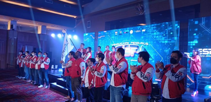 Pengurus Nasional Perkumpulan Olahraga Elektronik Indonesia atau Indonesia eSports Association (IESPA) telah melantik pengurus IESPA Provinsi Jawa Barat periode 2021-2026 di Hotel Savoy Homann Bandung, Sabtu (12/3/2022). 