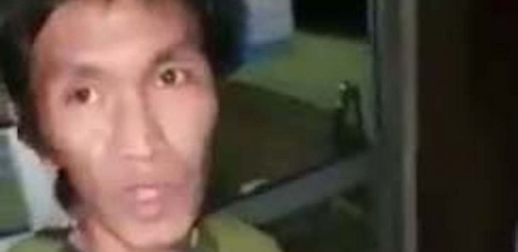 Pria yang mengaku tertipu jual beli narkoba jenis ganja saat mendatangi kantor polisi. (Foto: tangkapan layar)