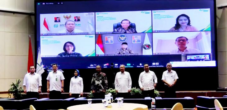 BPJS Ketenagakerjaan (BPJAMSOSTEK) bersama dengan BPJS Kesehatan dan Dewan Jaminan Sosial Nasional (DJSN) menggelar webinar yang mengambil tema 