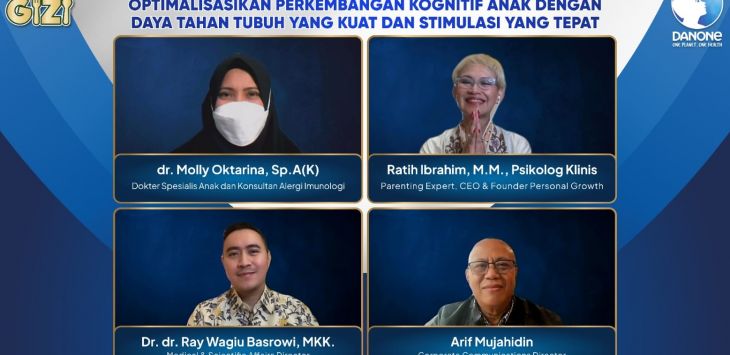 Webinar bertajuk ‘Bicara Gizi’ dengan topik ‘Maksimalkan Perkembangan Kognitif Anak Melalui Daya Tahan Tubuh dan Stimulasi yang Tepat.