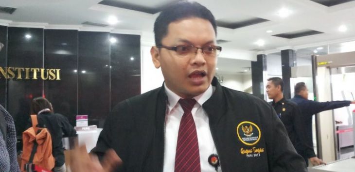 Juru Bicara MK , Fajar Laksono memberikan keterangan pers. Keputusan MK terkait sistem pemilu akan dibacakan Kamis 15 Juni 2023 mendatang. Foto: JPNN
