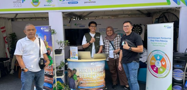 
BPJS Ketenagakerjaan ikut ambil bagian dengan buka stand di West Java Festival 2023.