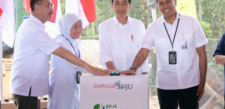 Presiden Jokowi Groundbreaking Kantor BPJS Ketenagakerjaan di IKN.