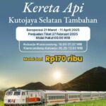 KAI Daop 2 Tambah Lagi Dua Kereta Tambahan yakni KA Pasundan Lebaran dan KA Kutojaya Selatan Tambahan untuk Angkutan Lebaran 2025, Total Ada 5 KA Tambahan