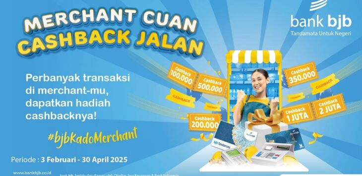 bank bjb menghadirkan program baru bernama bjb Kado Merchant. Program ini dibuat untuk membantu para merchant (pelaku usaha) yang menjadi mitra bank bjb agar bisa mendapatkan tambahan saldo selama periode program. Foto : Dok. Bank bjb for Pojok Bandung