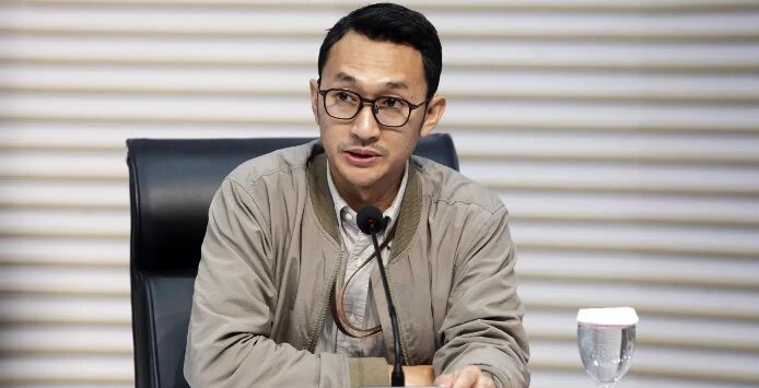 Juru Bicara KPK Budi Prasetyo saat jumpa pers. Foto : Dery Ridwansah/ JawaPos.com
